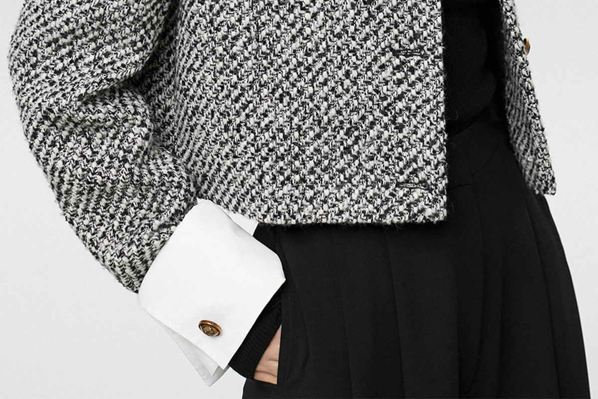Tweed Boucle Crop Blazer
